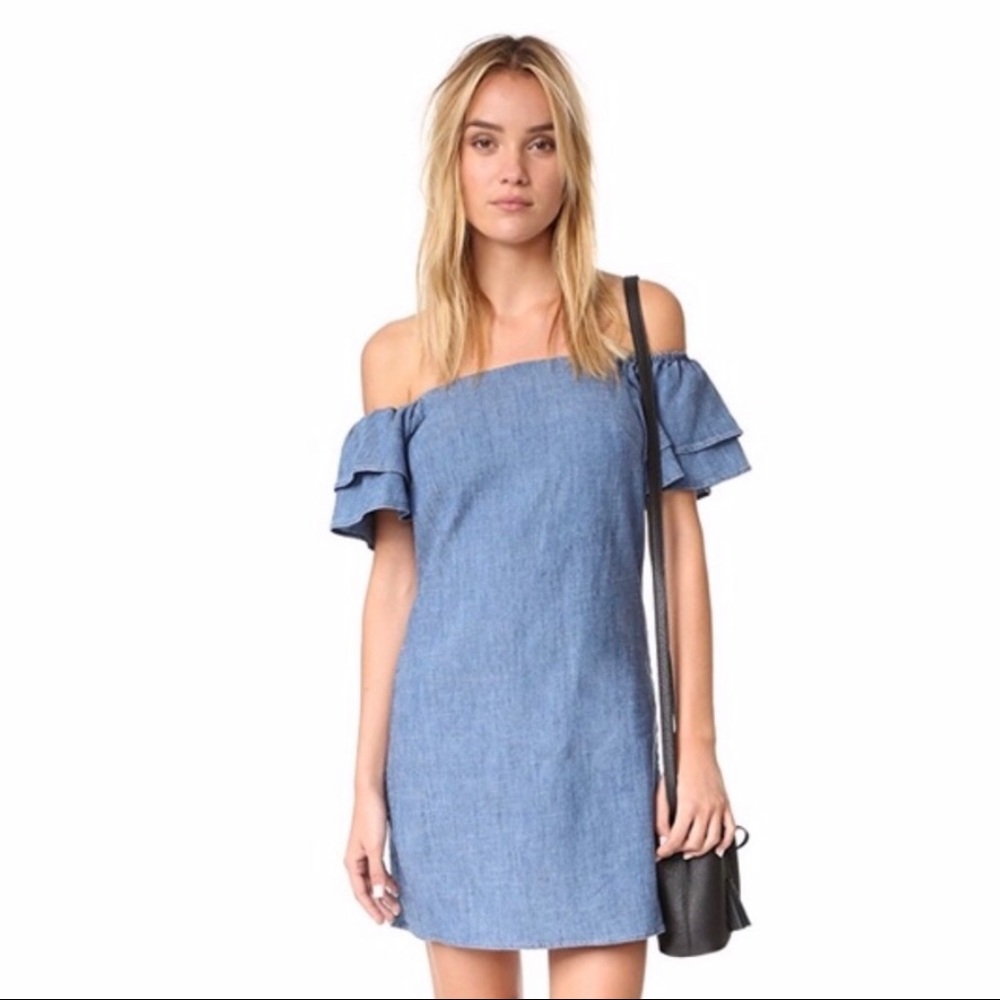 NWT Alice and Olivia Ruffle Off Shoulder Dress